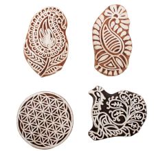 Set of 4 Piece New Mix Wooden Printing Block