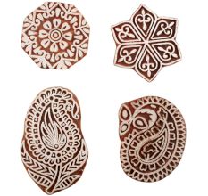 Set of 4 Piece New Mix Wooden Printing Block