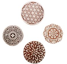 Set of 4 Piece New Mix Wooden Printing Block