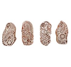 Set of 4 Piece New Mix Wooden Printing Block