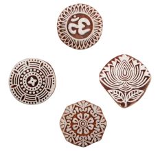 Set of 4 Piece New Mix Wooden Printing Block