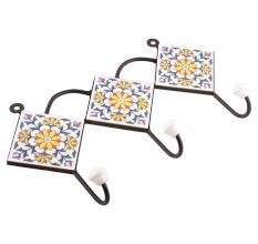 Yellow Sunflower Ceramic Tiles Hooks Online