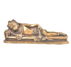Brass Reclining Hanuman Statue