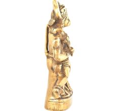 Handcrafted Brass Hanuman Statue Holding Mountain Of Herbs