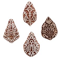 Set of 4 Piece New Mix Wooden Printing Block