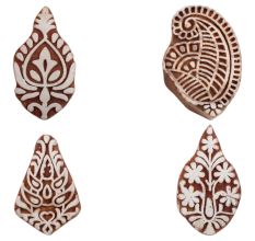 Set of 4 Piece New Mix Wooden Printing Block