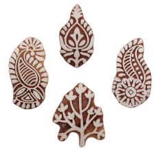 Set of 4 Piece New Mix Wooden Printing Block
