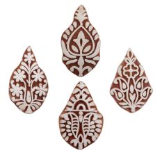 Set of 4 Piece New Mix Wooden Printing Block