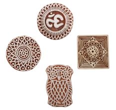 Set of 4 Piece New Mix Wooden Printing Block