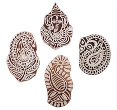 Set of 4 Piece New Mix Wooden Printing Block