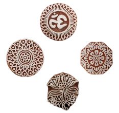 Set of 4 Piece New Mix Wooden Printing Block