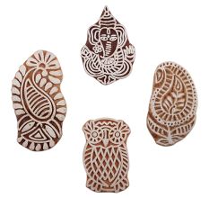 Set of 4 Piece New Mix Wooden Printing Block
