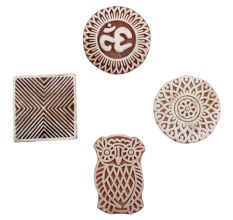 Set of 4 Piece New Mix Wooden Printing Block