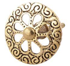 Golden Brass Round Cabinet Knobs Online
