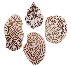 Set of 4 Piece New Mix Wooden Printing Blocks