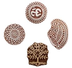 Set of 4 Piece New Mix Wooden Printing Blocks