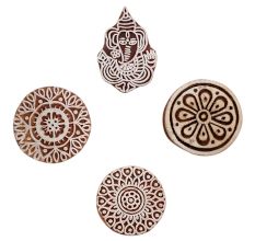 Set of 4 Piece New Mix Wooden Printing Blocks