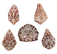 Set of 5 Piece New Mix Wooden Printing Blocks