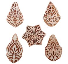 Set of 5 Piece New Mix Wooden Printing Blocks