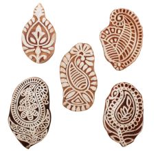 Set of 5 Piece New Mix Wooden Printing Blocks