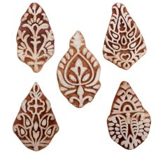 Set of 5 Piece New Mix Wooden Printing Blocks