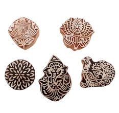 Set of 5 Piece New Mix Wooden Printing Blocks