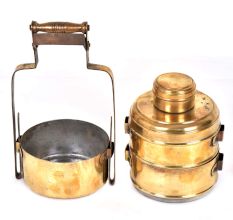 Old 3 Tier Brass Tiffin Food Carrier