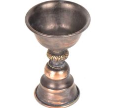Vintage Embossed Cup Shaped Copper Incense Burner