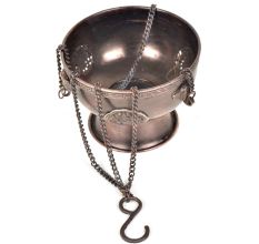 Vintage Hanging Embossed Brass Incense Burner