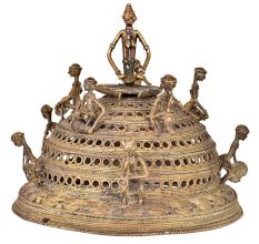 Brass Dokra Decorative with Small  Figurines of Musician