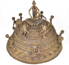 Brass Dokra Decorative with Small  Figurines of Musician