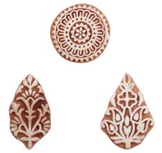 Set of 3 Piece New Mix Wooden Printing Blocks