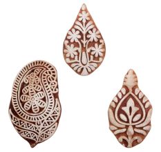 Set of 3 Piece New Mix Wooden Printing Blocks
