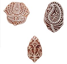 Set of 3 Piece New Mix Wooden Printing Blocks