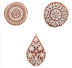Set of 3 Piece New Mix Wooden Printing Blocks
