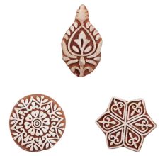 Set of 3 Piece New Mix Wooden Printing Blocks