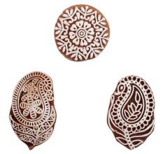 Set of 3 Piece New Mix Wooden Printing Blocks