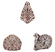 Set of 3 Piece New Mix Wooden Printing Blocks
