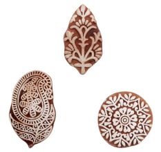 Set of 3 Piece New Mix Wooden Printing Blocks