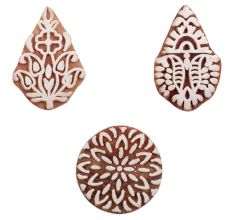 Set of 3 Piece New Mix Wooden Printing Blocks