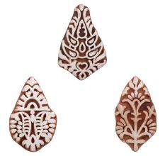 Set of 3 Piece New Mix Wooden Printing Blocks