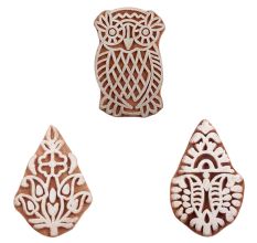Set of 3 Piece New Mix Wooden Printing Blocks