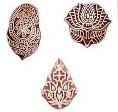 Set of 3 Piece New Mix Wooden Printing Blocks