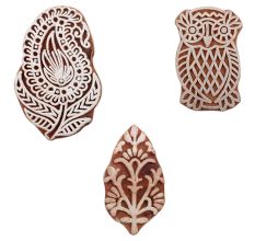 Set of 3 Piece New Mix Wooden Printing Blocks