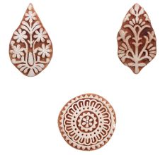 Set of 3 Piece New Mix Wooden Printing Blocks