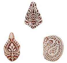 Set of 3 Piece New Mix Wooden Printing Blocks