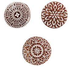 Set of 3 Piece New Mix Wooden Printing Blocks