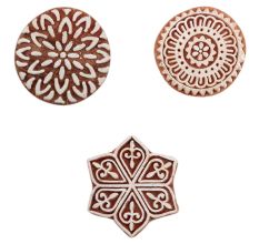 Set of 3 Piece New Mix Wooden Printing Blocks