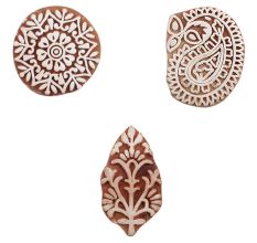 Set of 3 Piece New Mix Wooden Printing Blocks