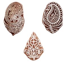 Set of 3 Piece New Mix Wooden Printing Blocks